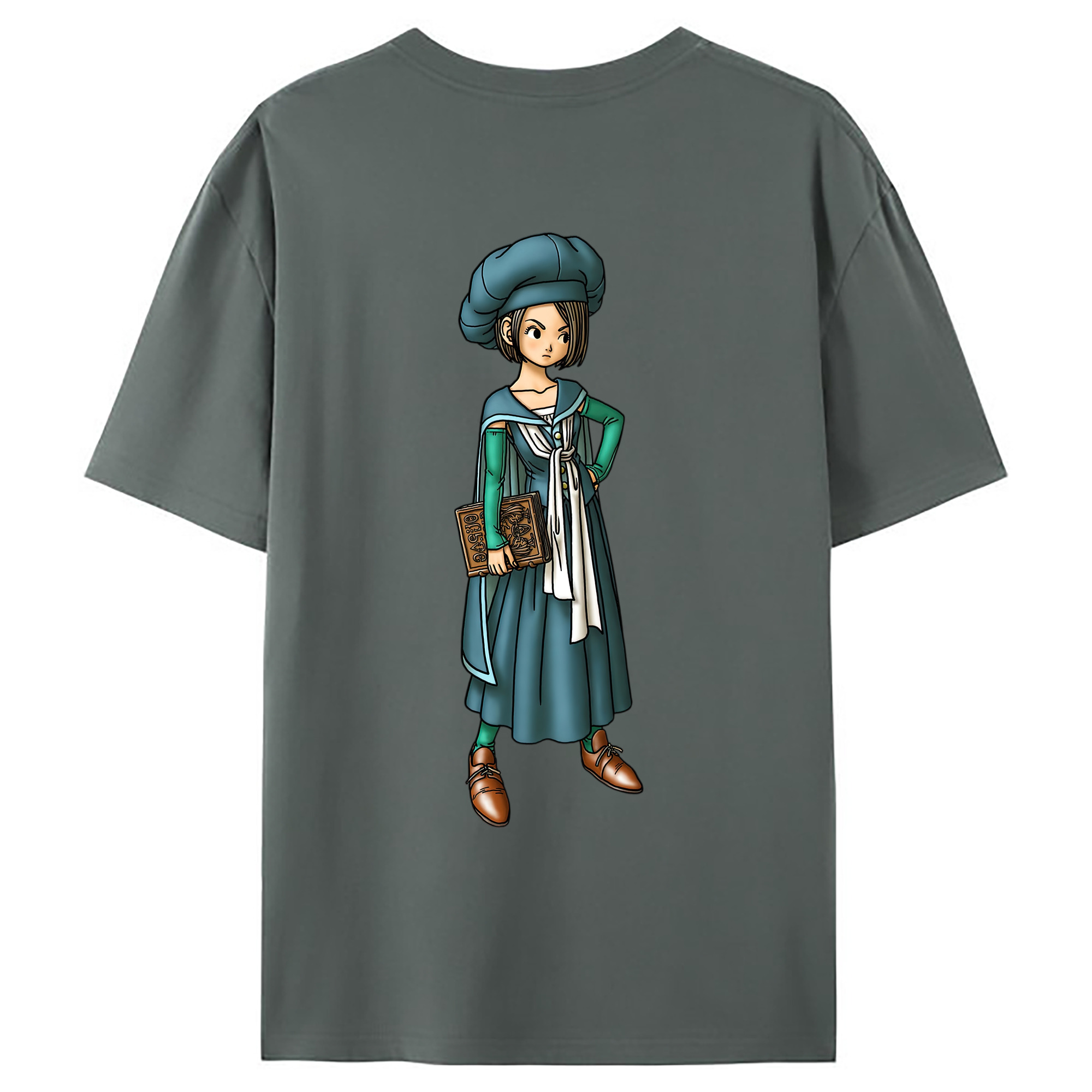 （画像用） ドラゴンクエスト Doragon Kuesuto Dragon Quest 綿100％ メンズ半袖Tシャツ（バックプリント） 通気性
